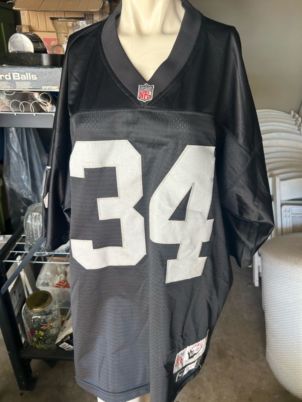NFL 2005 Reebok Bo Jackson #34 1988 NFL Oakland Raiders Throwback Jersey L AS IS